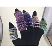 rhinestone ring on elastic (choice of different colours)