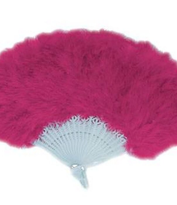 plumes fuchsia en forme d'éventail