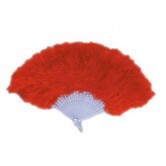waaier pluimen rood