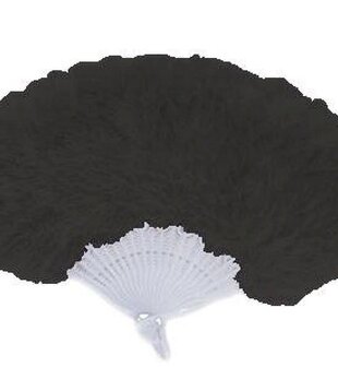 black feather fan