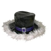 hat patent leather fur