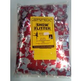 show flitter rood/zilver 1kg