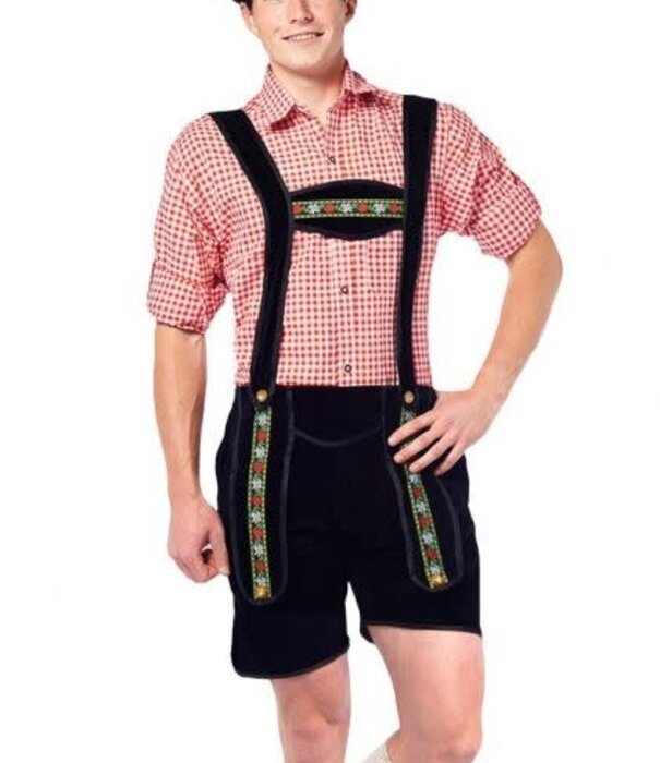 Short black Johann Lederhosen