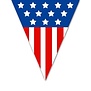 Vlaggenlijn 5m 10 vlaggen USA