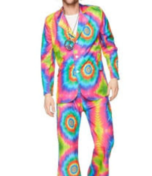partychimp Tie Dye Suit / hippie kostuum man