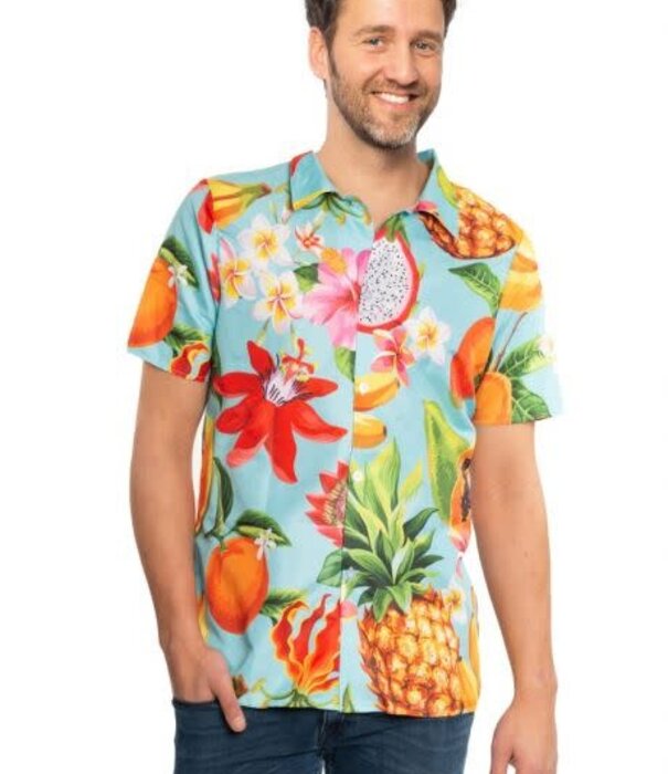 chemise hawaïenne fruit multicolore