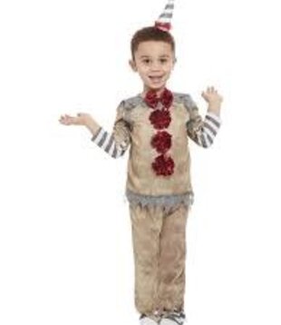 Toddler vintage clown (shirt, trousers, hat on diadem)