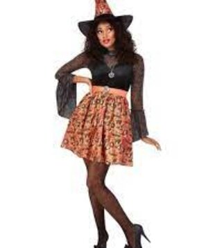 Vintage witch dress and hat