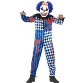 Deluxe horrorclown jumpsuit met masker