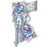 Tattoos Day of the dead/gun Silver