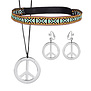 Set Hippie (hoofdband, oorbellen en ketting)