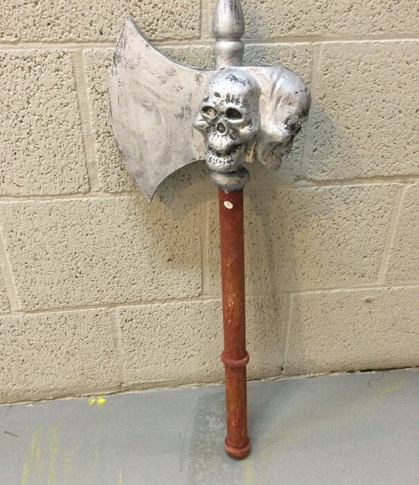 Ax with three skulls