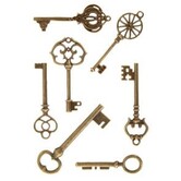 Steampunk sleutels ass van 7