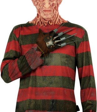 Costume de Freddy Krueger incluant chapeau et gant