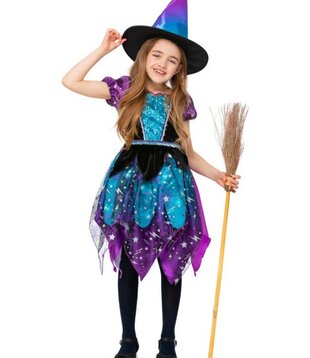 stars and moon witch dress and hat