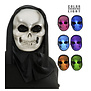 Hooded skull mask with multicolor light