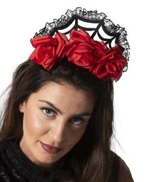 headband with small roses