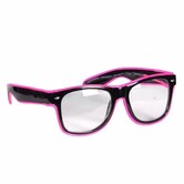 LED glasses, pink-black