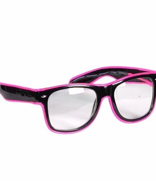 LED glasses, pink-black