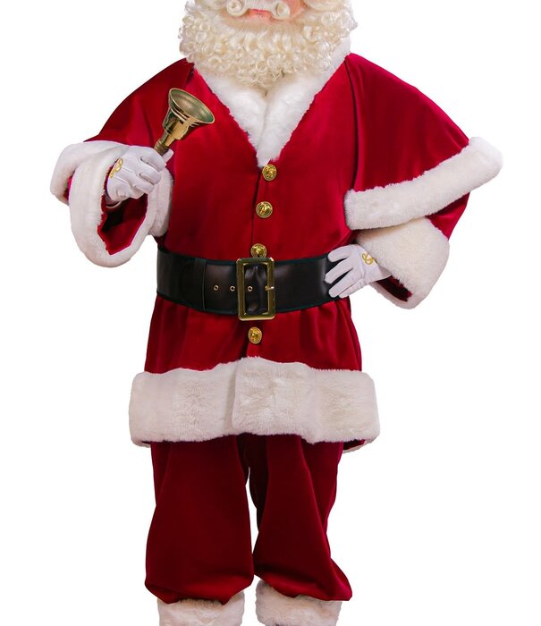 Kerstman met cape deluxe XXL (vest met cape, broek, muts en riem)