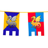 ligne de drapeau Chevaliers et Dragons (30 x 20cm, 6m)