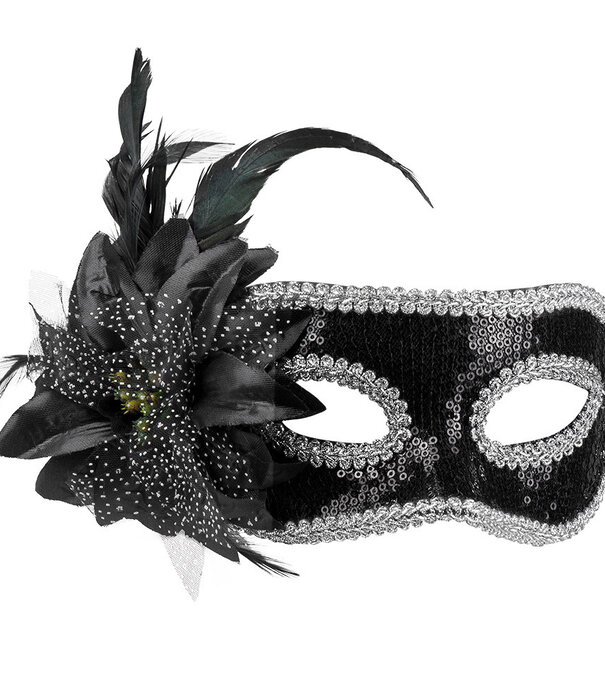 oogmasker Venice Fiore zwart