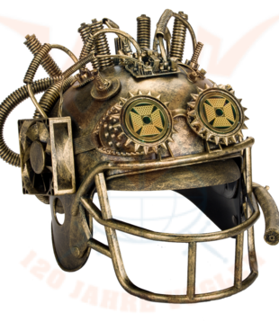 Steampunk baseball helm