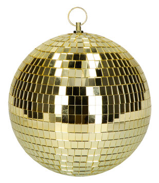 Boule disco dorée (20 cm)