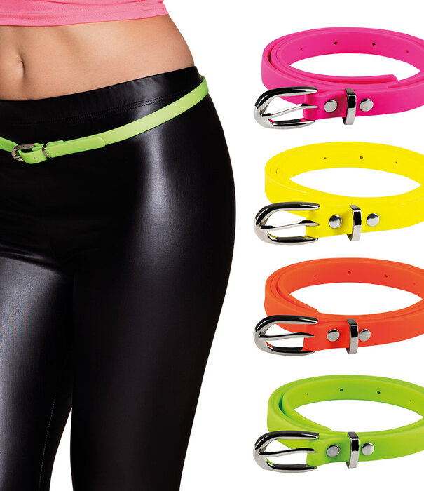 riem  neonkleuren ass (roos, geel, oranje of groen)(1stuk)