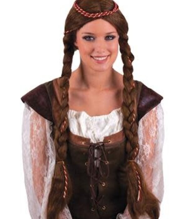 perruque princesse marron