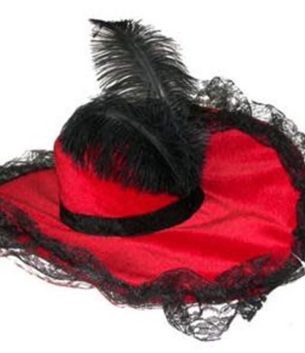 luxury red ladies' hat