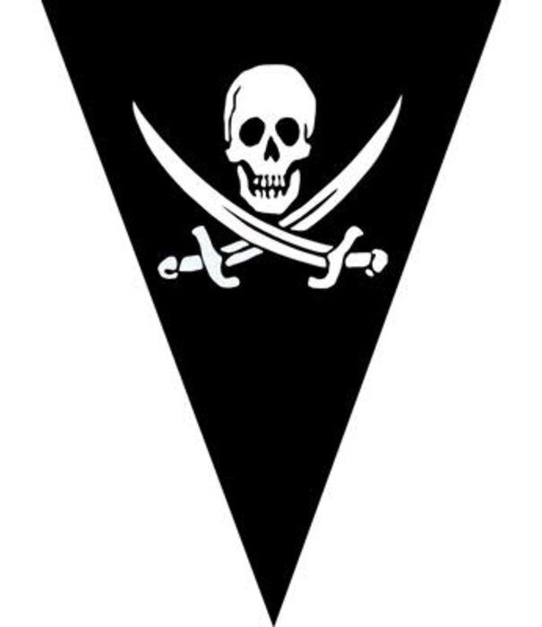 vlaggenlijn 5m 10 vlaggen piraat