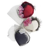 chapeau Audrey (blanc, rouge ou noir) (1 pièce)