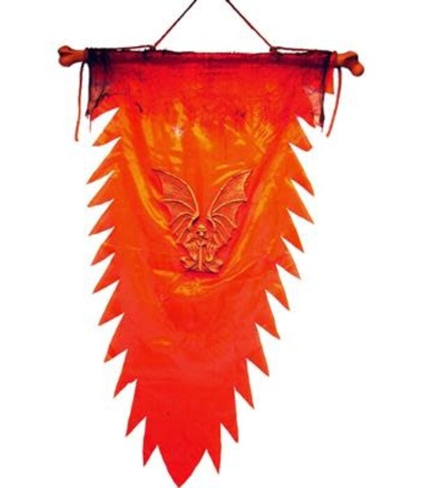 Vlag piraat 135cm rood