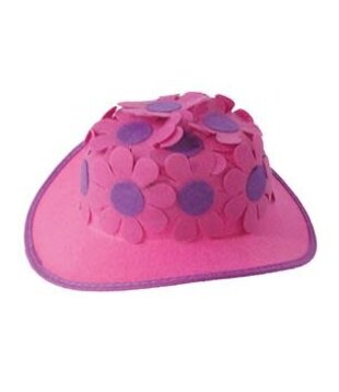 hat with flowers LILA