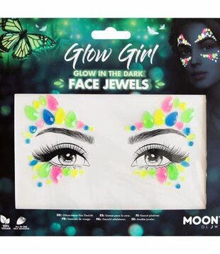 Face jewels Glow Girl glow in the dark