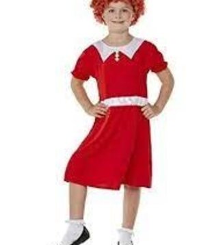 Robe orpheline rouge M(7-9ans)