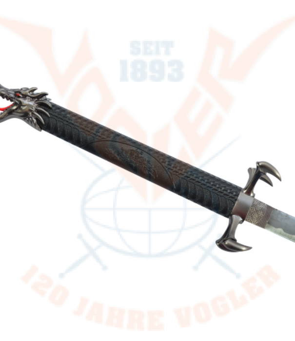 Katana de dragon noir fantastique