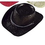 glitter cowboy hoed ZWART