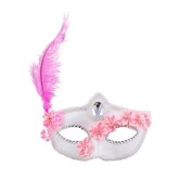 EYE MASK WITH PINK FEATHER
