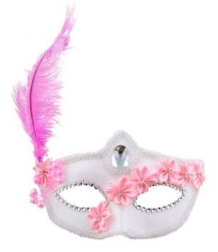 MASQUE POUR LES YEUX AVEC PLUME ROSE