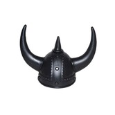 zwarte viking helm met hoorns