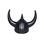 black viking helmet with horns