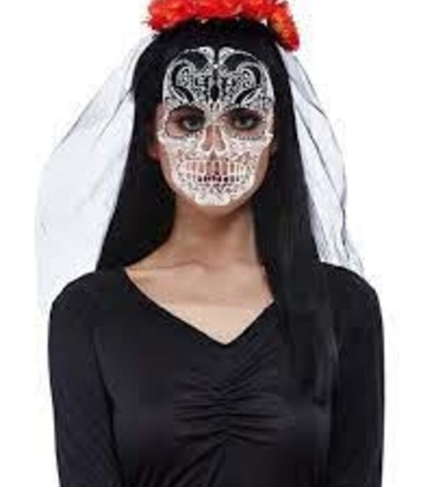 Day of the dead headband with veil