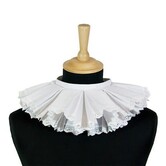 Black collar luxury embroidered white