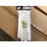 Gants brodés représentant saint et père Noël