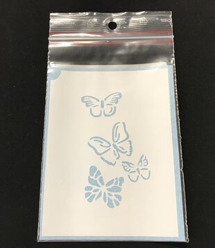 Template self-adhesive butterflies