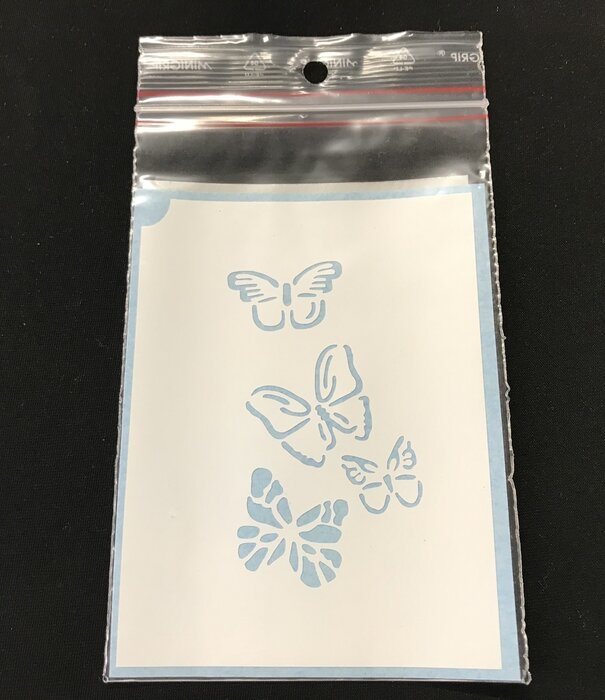 Template self-adhesive butterflies