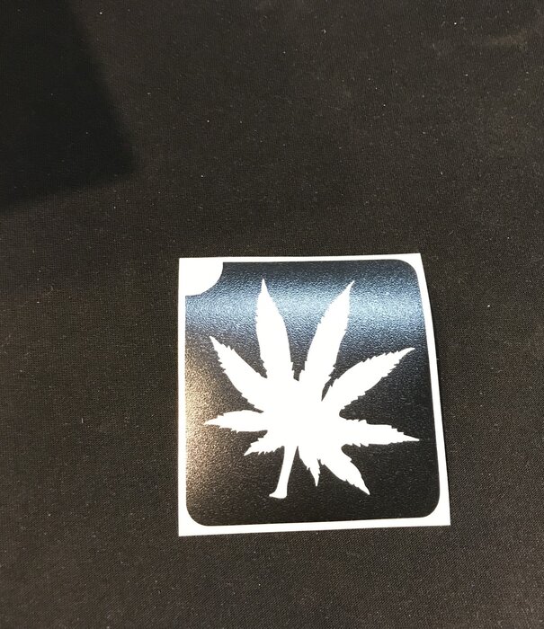 stencil adhesive weed leaf