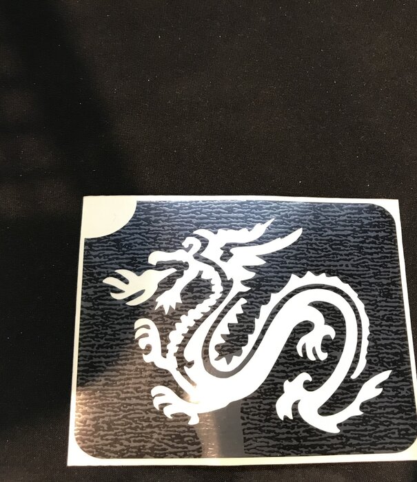 pochoir adhésif dragon